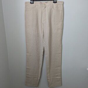 NWT Island Importer 100% Linen Pants, 34/34